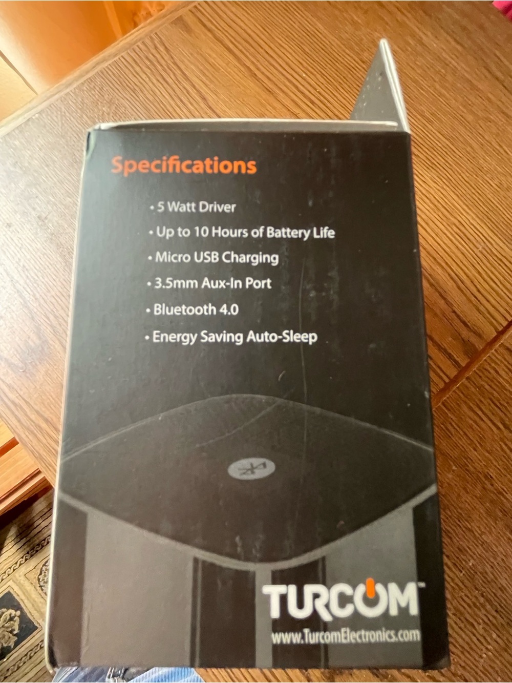 Turcom Wireless Portable Speaker — Black with Blue Trim - Picture 2 of 4